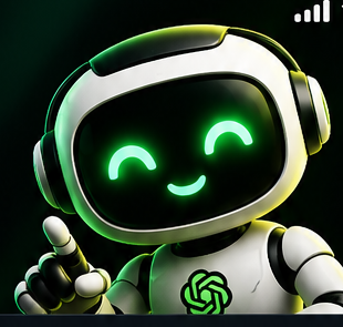 Robô futurista assistente do ChatGPT na Prática